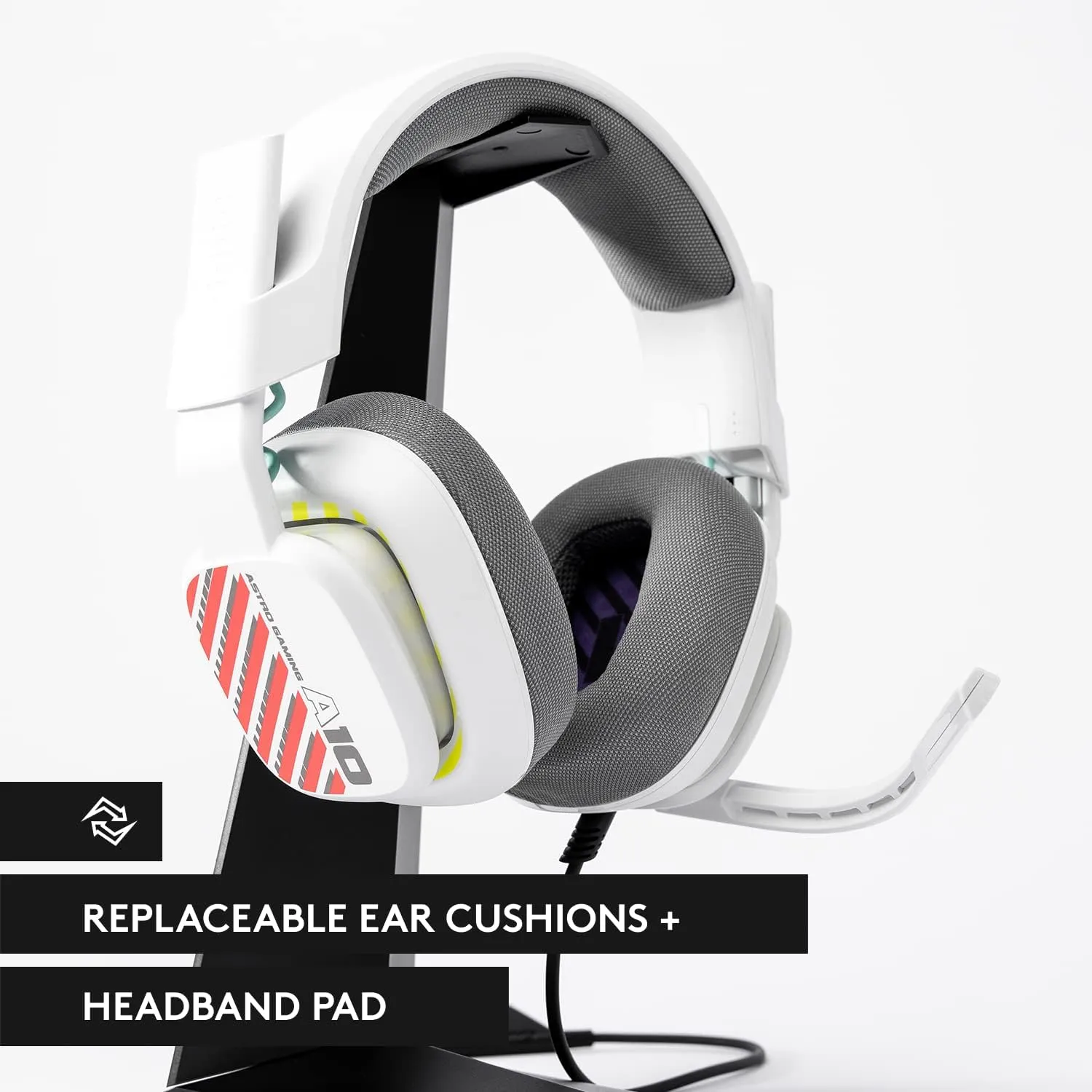 Logitech G Astro A10 Gen 2 Cross-Platform Wired Gaming Headset for PlayStation 5/4, Xbox S|X, Nintendo Switch, PC: 3.5mm Headphone Jack, 32mm Drivers, Flip-to-Mute Mic, Over-Ear - White/PS Edition