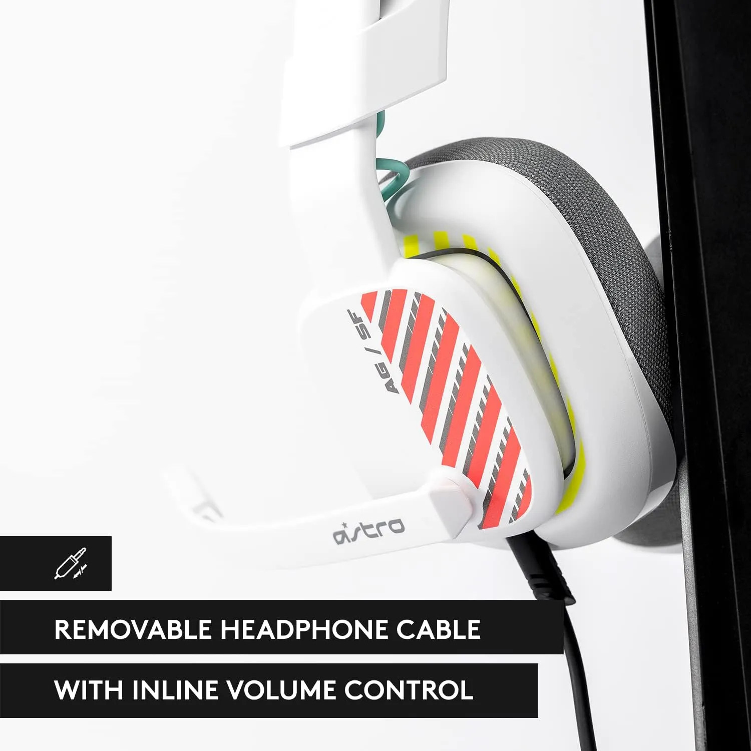 Logitech G Astro A10 Gen 2 Cross-Platform Wired Gaming Headset for PlayStation 5/4, Xbox S|X, Nintendo Switch, PC: 3.5mm Headphone Jack, 32mm Drivers, Flip-to-Mute Mic, Over-Ear - White/PS Edition