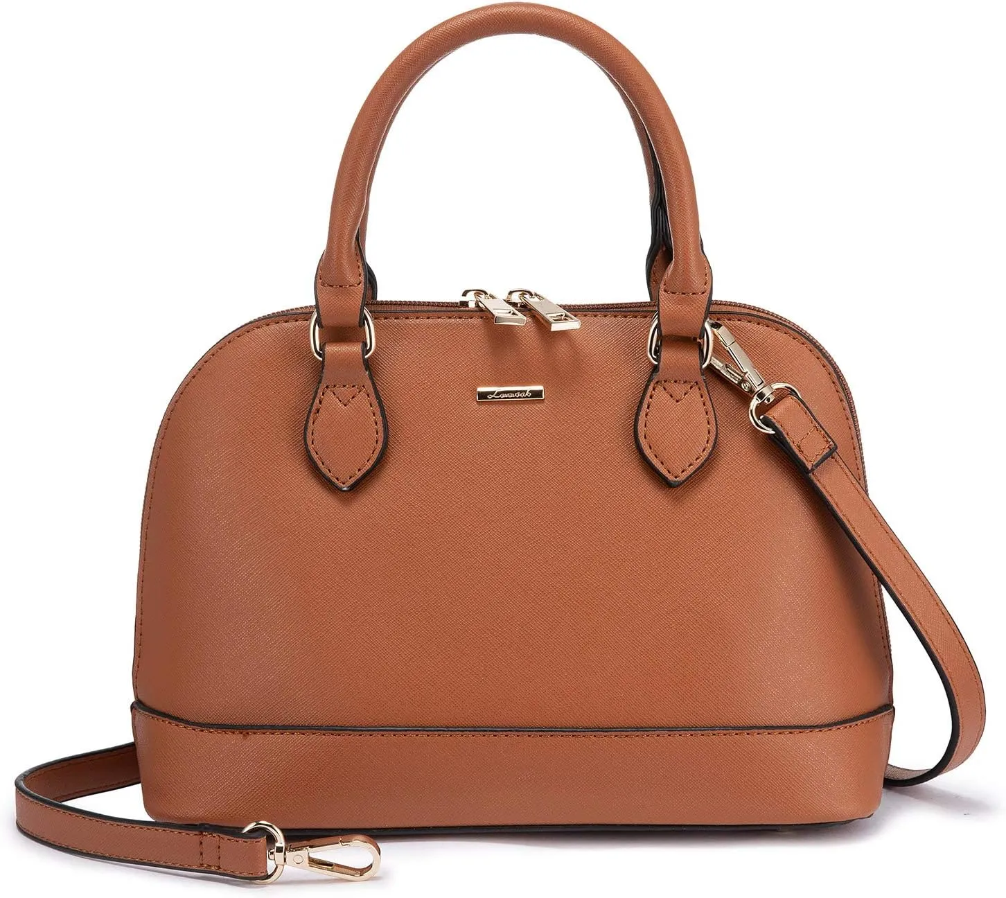 LOVEVOOK Purse for Women Small Crossbody Bags Classic Double Zip Top Handle Dome Satchel Bag