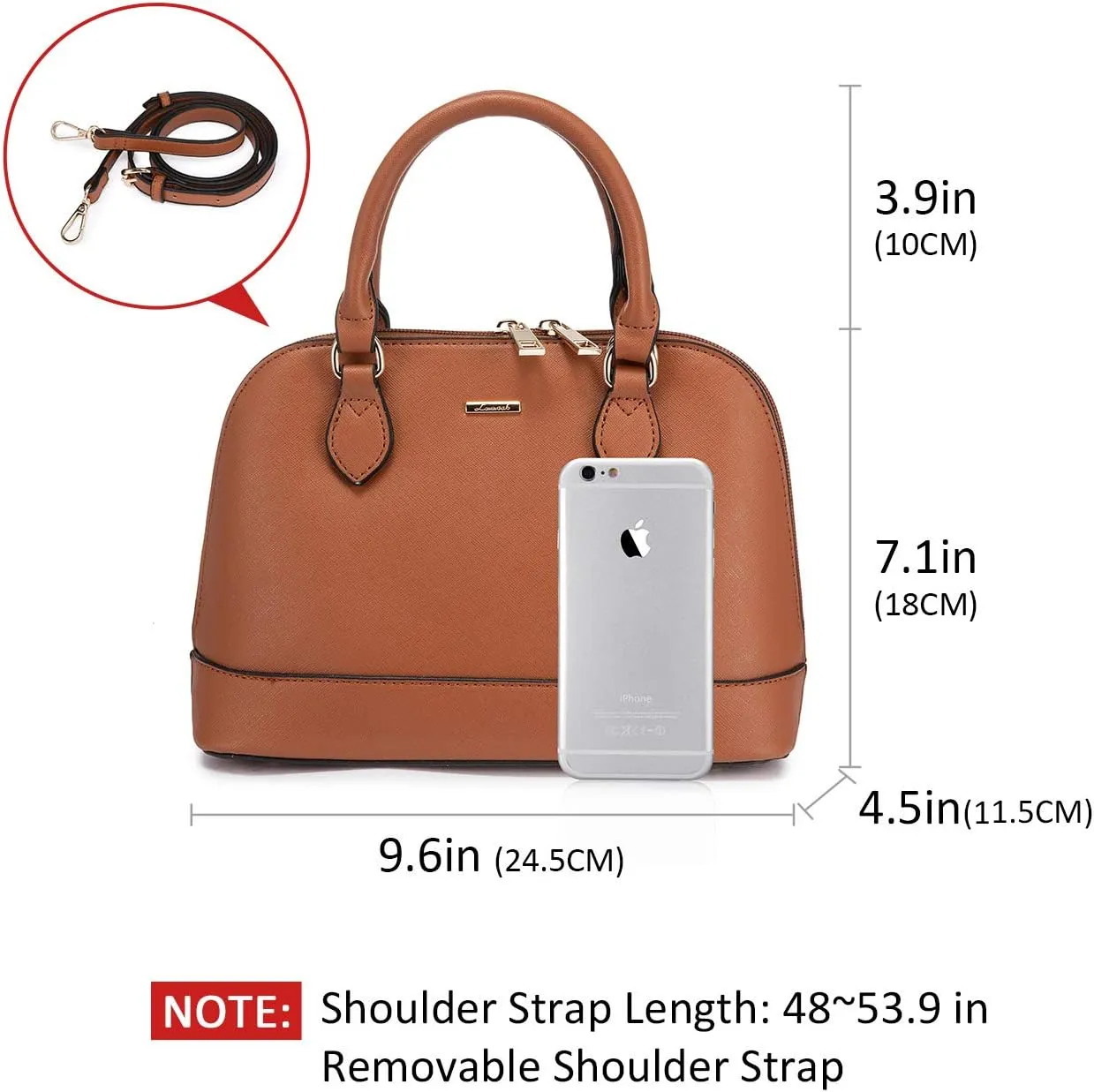 LOVEVOOK Purse for Women Small Crossbody Bags Classic Double Zip Top Handle Dome Satchel Bag