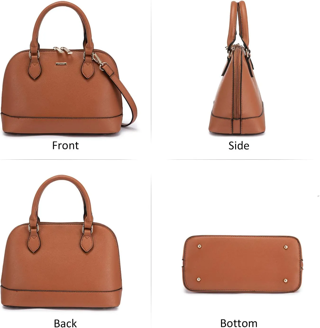 LOVEVOOK Purse for Women Small Crossbody Bags Classic Double Zip Top Handle Dome Satchel Bag