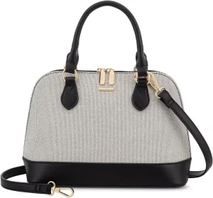 LOVEVOOK Purse for Women Small Crossbody Bags Classic Double Zip Top Handle Dome Satchel Bag
