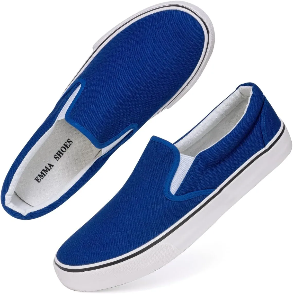 Low-Top Slip Ons Women's Fashion Sneakers Casual Canvas Sneakers for Women Comfortable Flats Breathable Padded Insole Slip on Sneakers Women Low Slip on Shoes