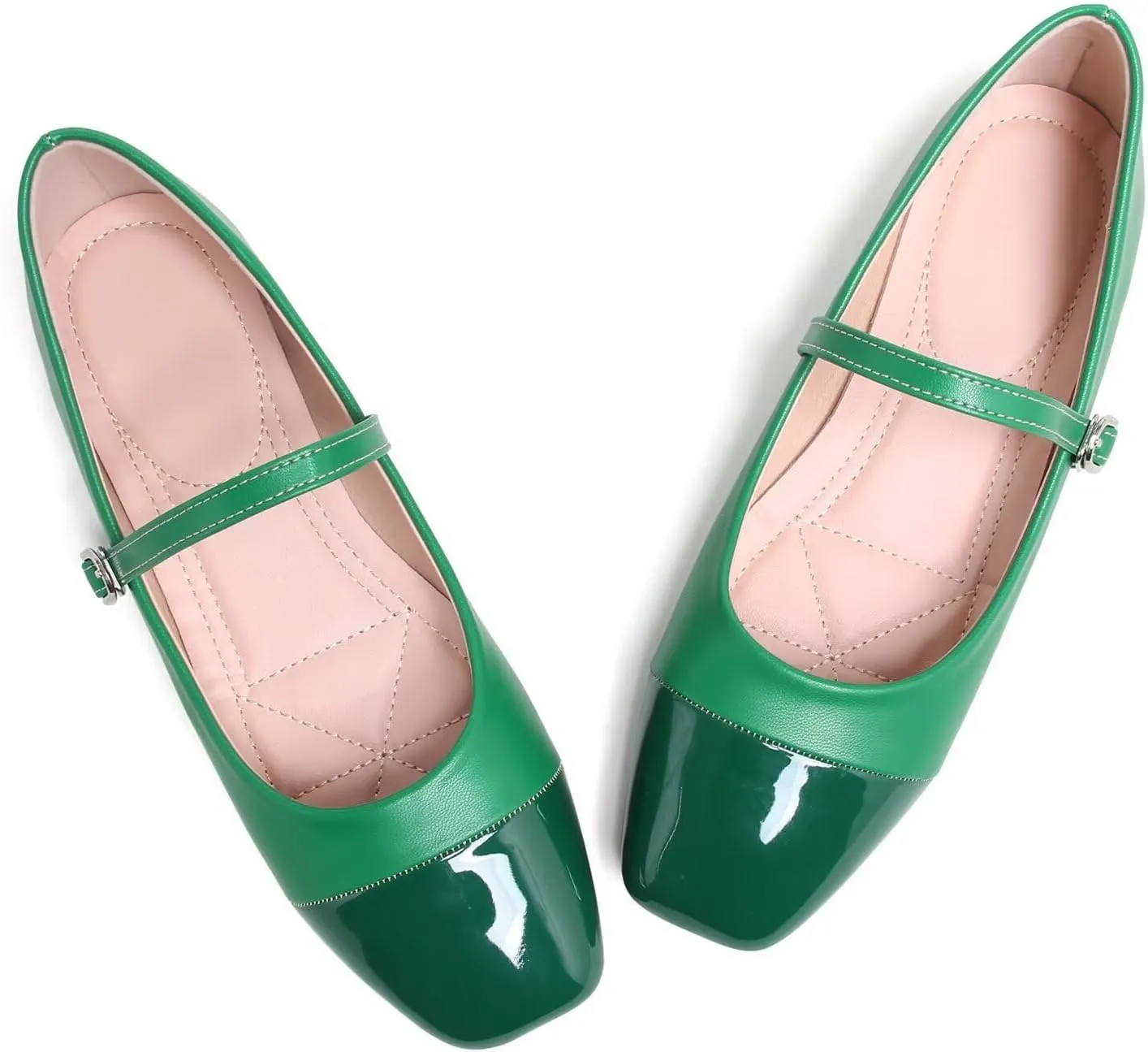 LUXINYU Women's Slip on Flats,Classy Round Toe Solid Classic Mary Jane Ballet Dance Shoes Soft Comfortable PU Flat Shoes