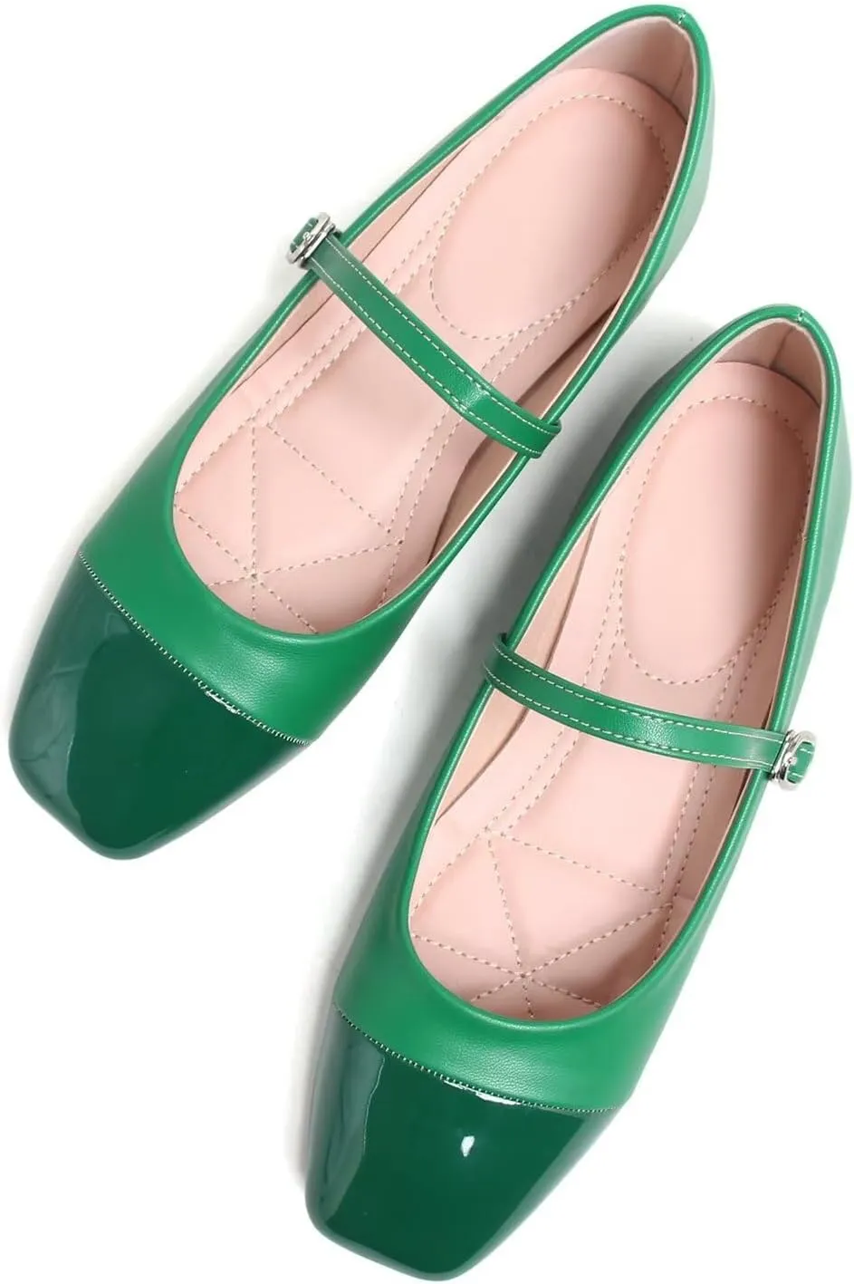 LUXINYU Women's Slip on Flats,Classy Round Toe Solid Classic Mary Jane Ballet Dance Shoes Soft Comfortable PU Flat Shoes