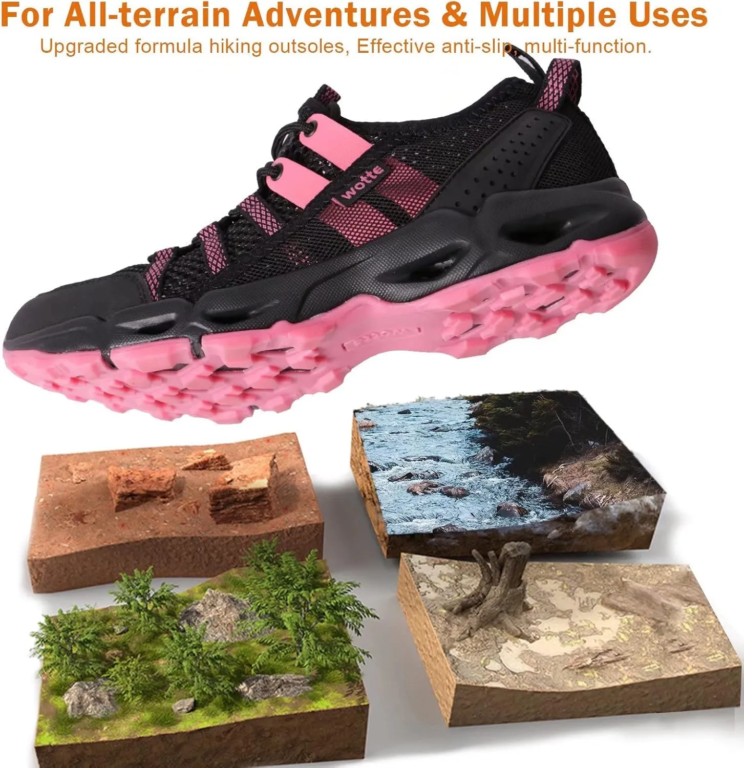 MAINCH Women's Hiking Water Shoes Quick Dry Outdoor Sport Sneakers