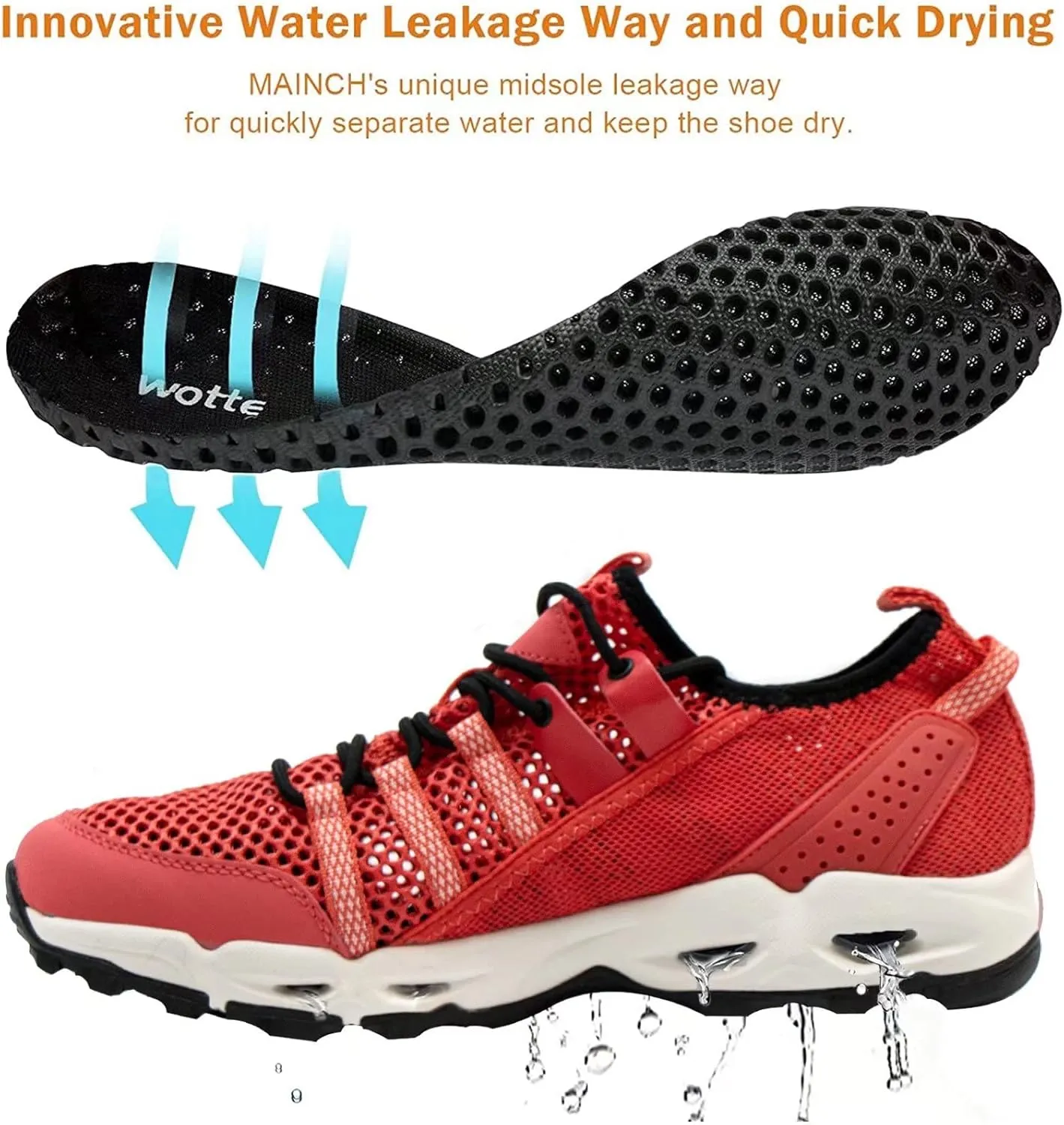 MAINCH Women's Hiking Water Shoes Quick Dry Outdoor Sport Sneakers