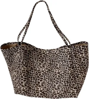 MakeMeChic Women's Leopard Tote Bag Cheetah Oversize Shoulder Bag Weekender Bag