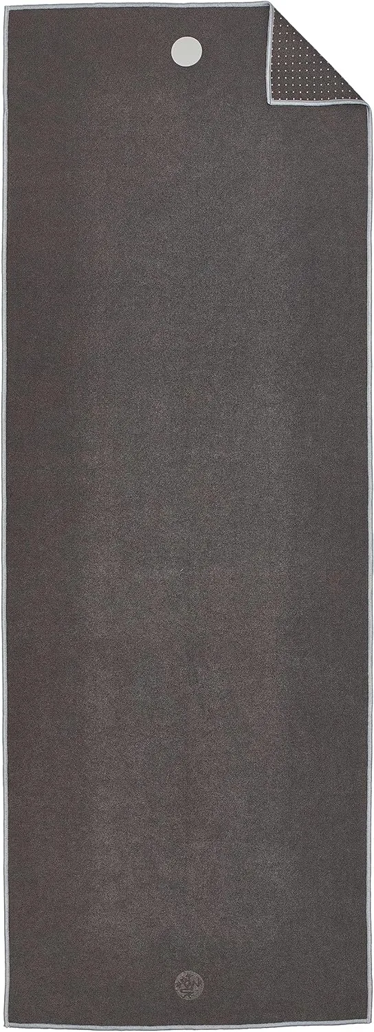 Manduka Yogitoes Yoga Towel – Rubber Grip Dots Non-Slip Bottom, Quick Dry Fitness Towel for Hot Yoga, Pilates, Exercise