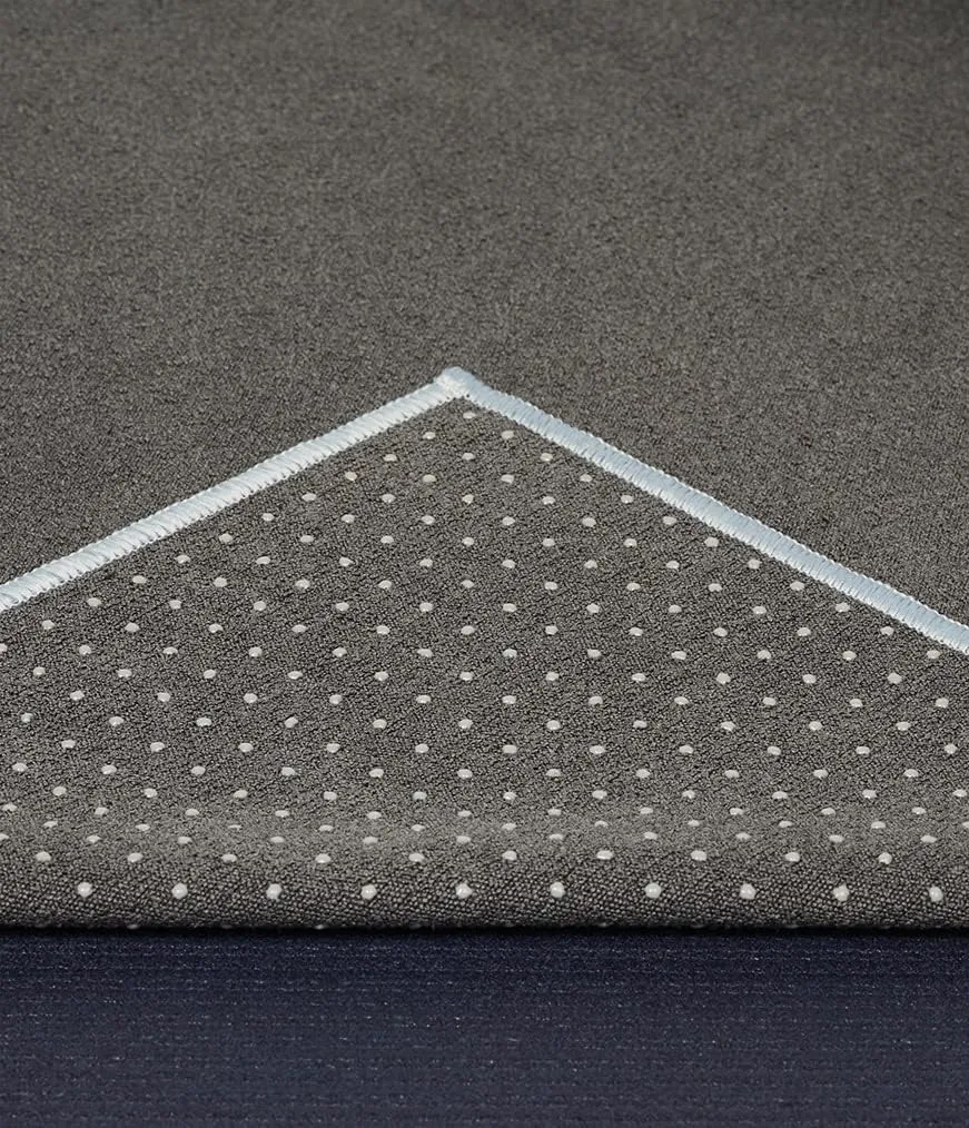 Manduka Yogitoes Yoga Towel – Rubber Grip Dots Non-Slip Bottom, Quick Dry Fitness Towel for Hot Yoga, Pilates, Exercise