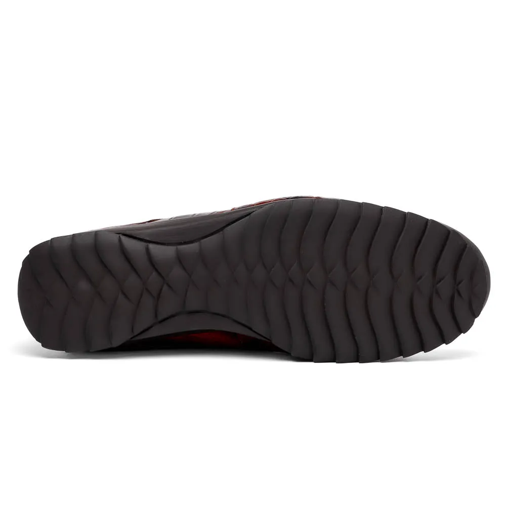 Marco Di Milano Vulcan in Rustic Cognac Alligator Sneakers