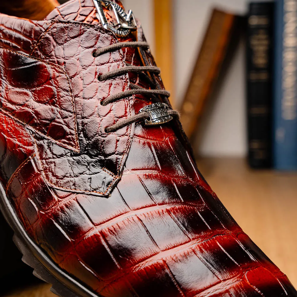 Marco Di Milano Vulcan in Rustic Cognac Alligator Sneakers