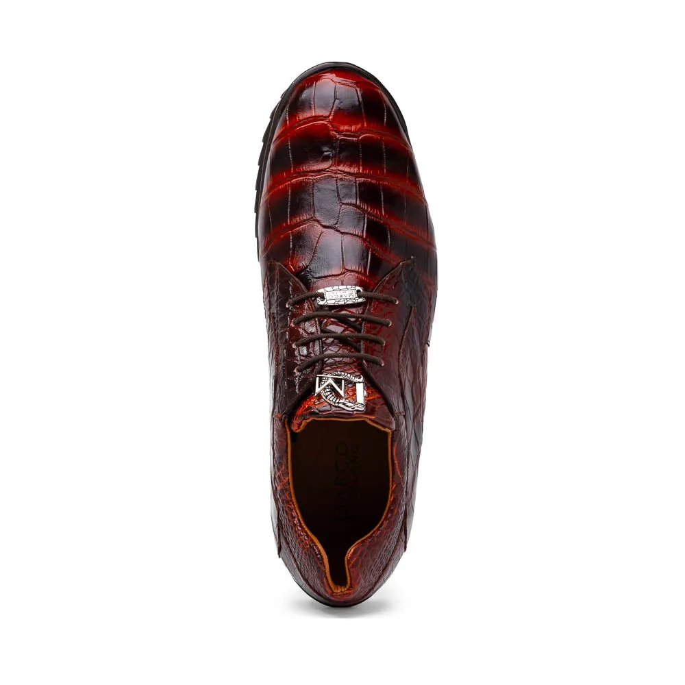 Marco Di Milano Vulcan in Rustic Cognac Alligator Sneakers