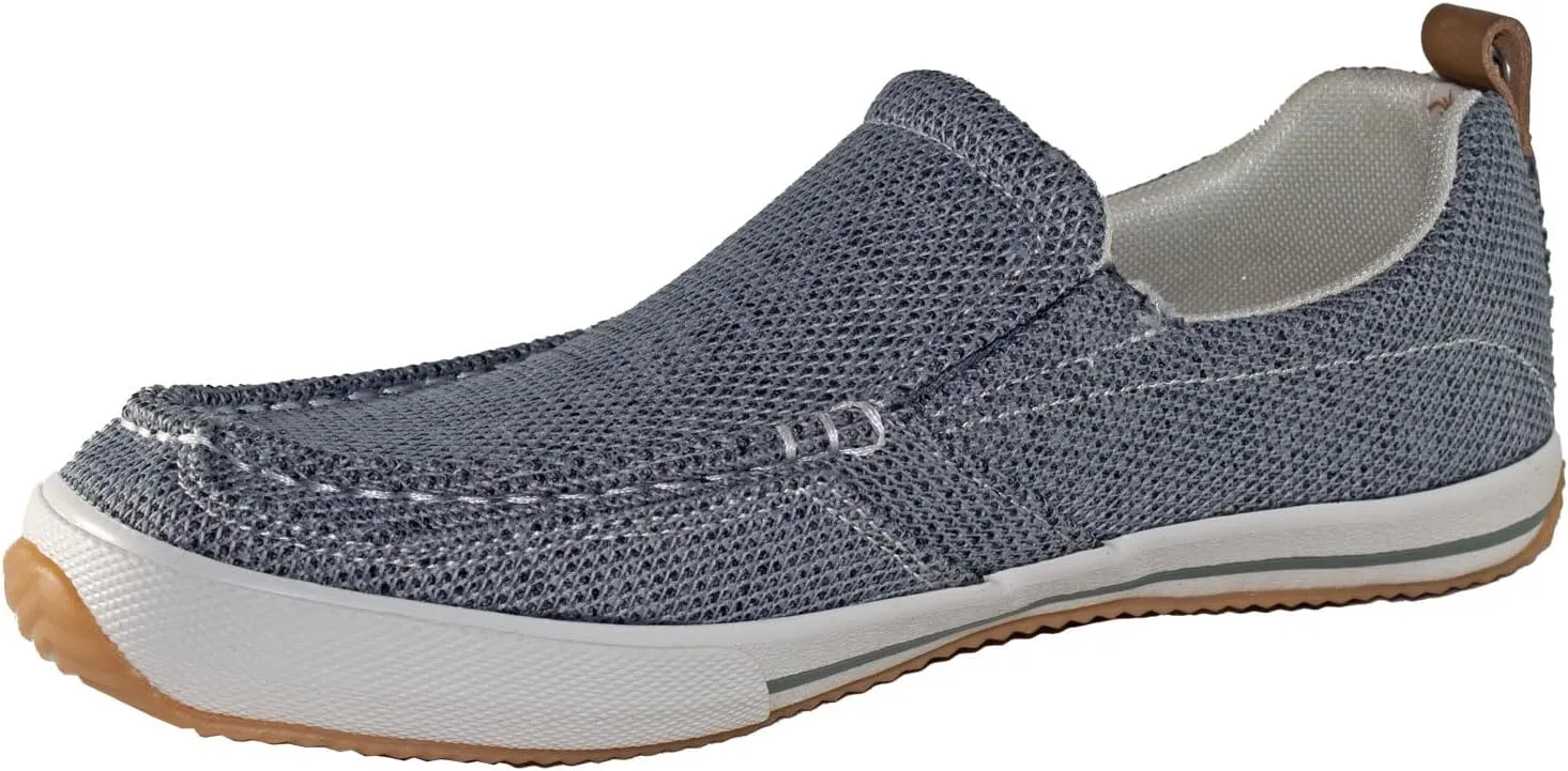 Margaritaville Men's Padded Tongue and Collar Textured Canvas Upper Slip on Casual Shoe Boat