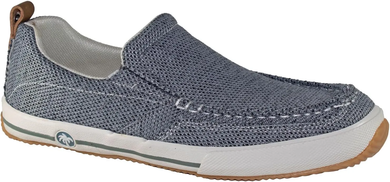 Margaritaville Men's Padded Tongue and Collar Textured Canvas Upper Slip on Casual Shoe Boat