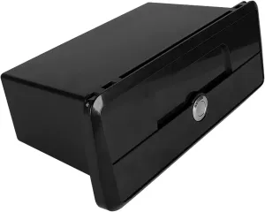 Marine Boat Storage Box Container with Lock, Lightweight Lockable Boat Yacht Storage Case for Phones, black