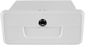 Marine Boat Storage Box Container with Lock, Lightweight Lockable Boat Yacht Storage Case for Phones, white