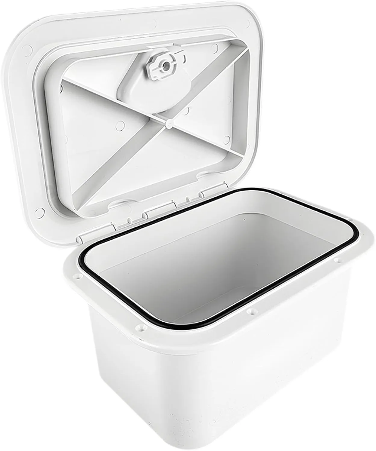Marine Deck Storage Box Container White Lockable Built in Waterproof Lightweight Fishing Tackle Box Boat Hatch Cover