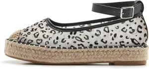Mary Jane Espadrilles for Women Round Toe Espadrille Platform Sole Ballet Flats Summer Slip-on Flat Shoes
