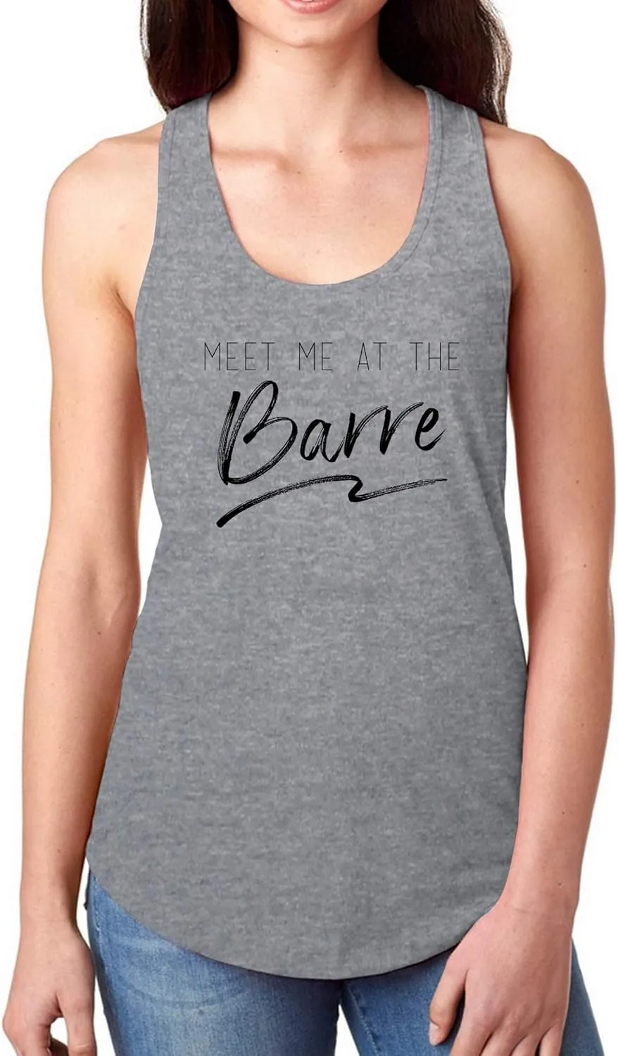 Meet Me at The Barre - Funny Ballet Fitness Womens Racerback Tank