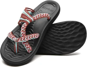MEGNYA Women's flip Flops Sandals Arch Support, Comfortable Walking Sandals, Water Sandals Perfect for The Beach/Long Walks/Poolside