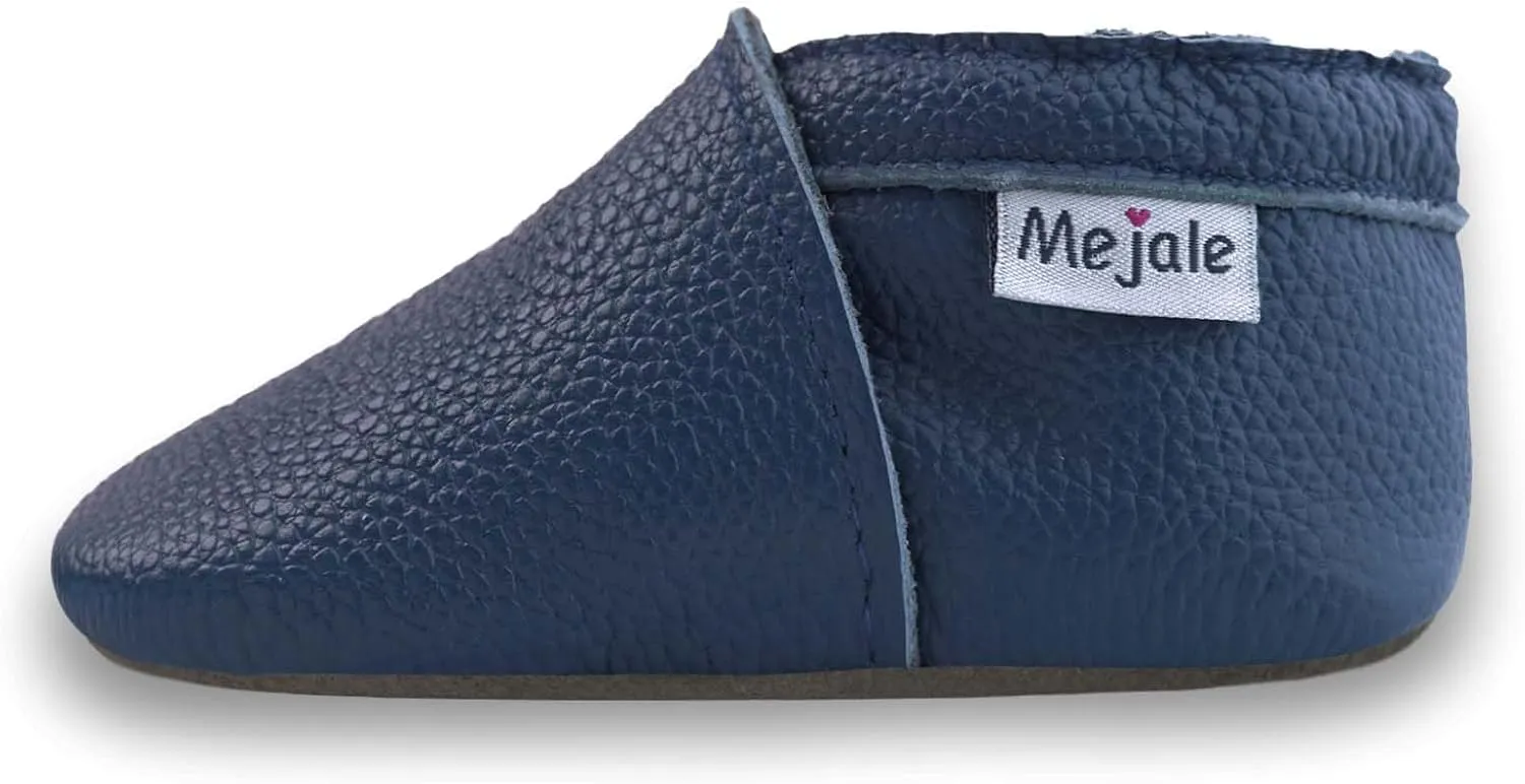 Mejale Baby Infant Toddler Shoes Slip-on Soft Sole Leather Moccasins Pre-Walkers
