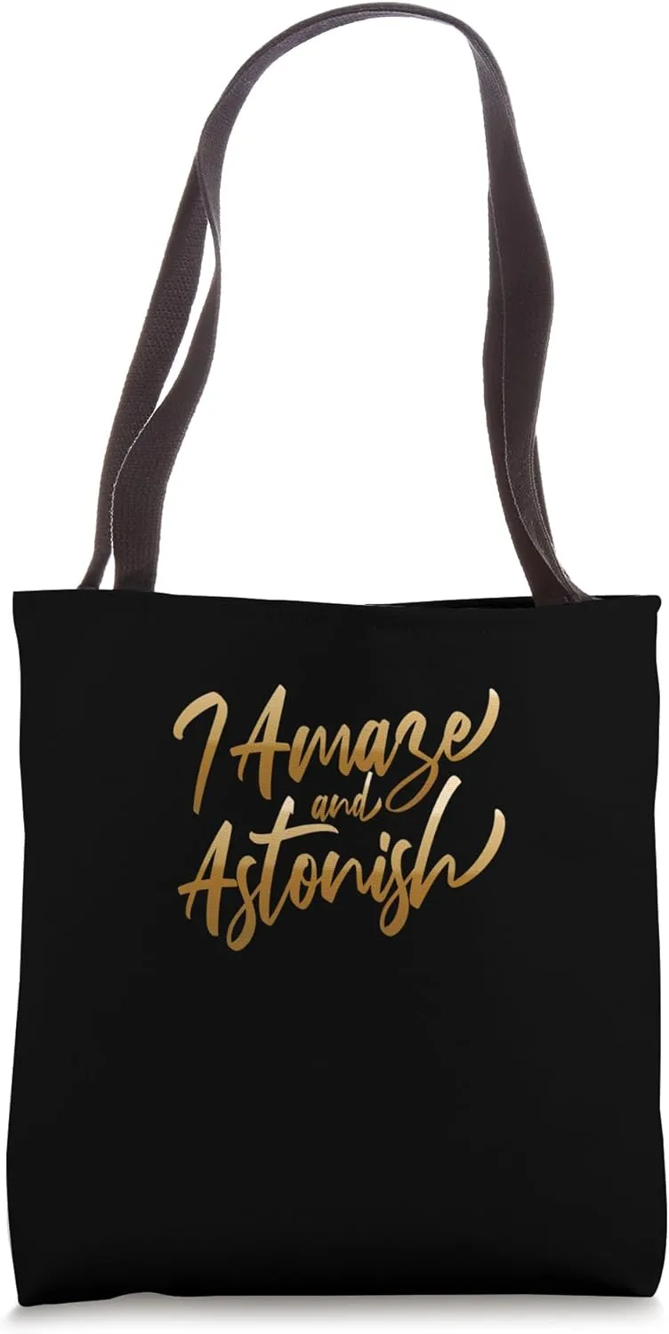 Melanin Brown I Amaze & Astonish Brown Graphic Tote Bag