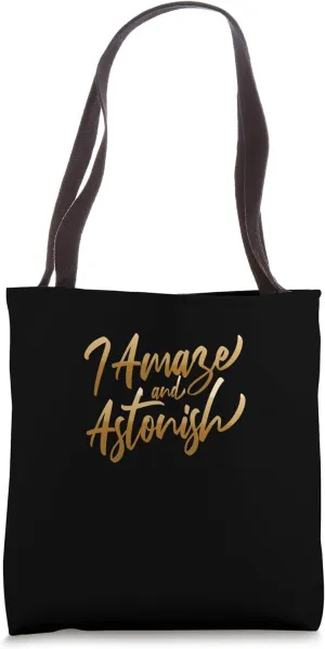 Melanin Brown I Amaze & Astonish Brown Graphic Tote Bag