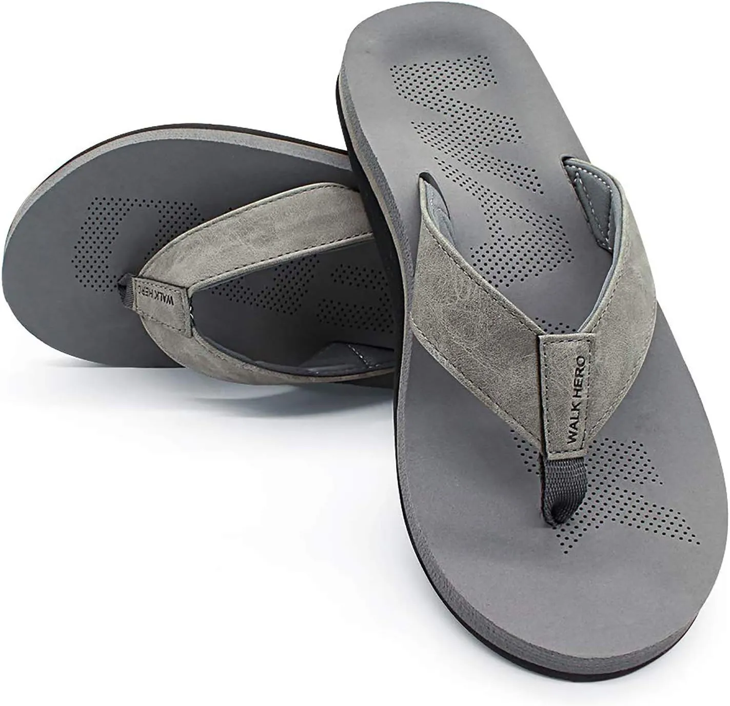 Men Sandals Flip Flop with Orthotic Arch Support Athletic Slide Sandals for Men with Soft Cushion Footbed