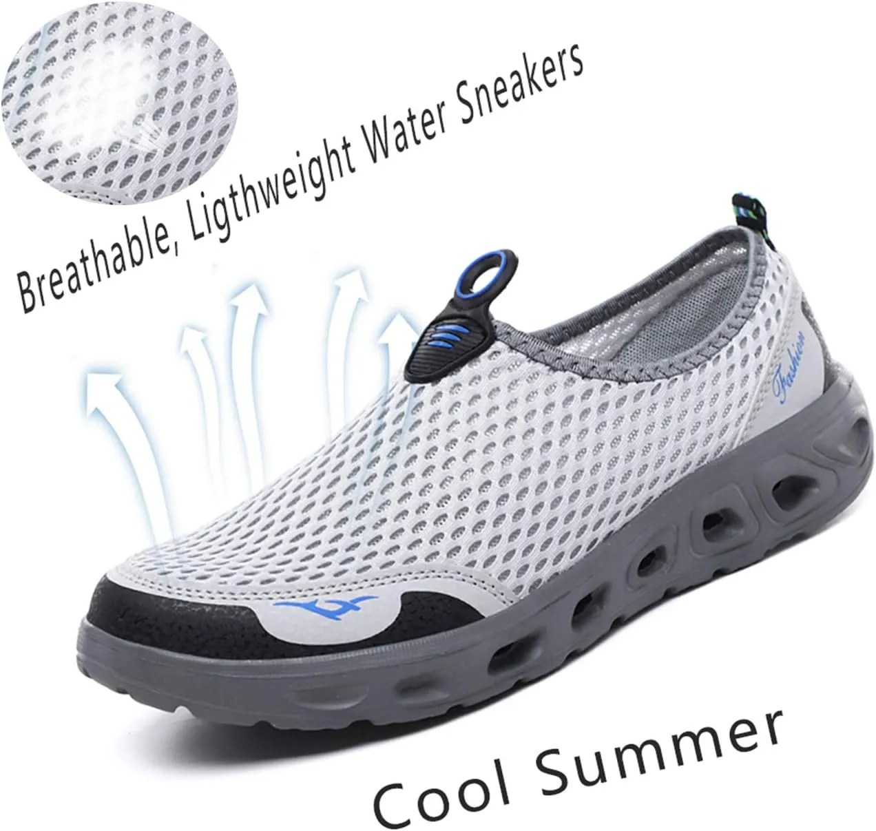 Men Women Quick Dry Water Shoes Slip-on Aqua Sport Walking Shoes