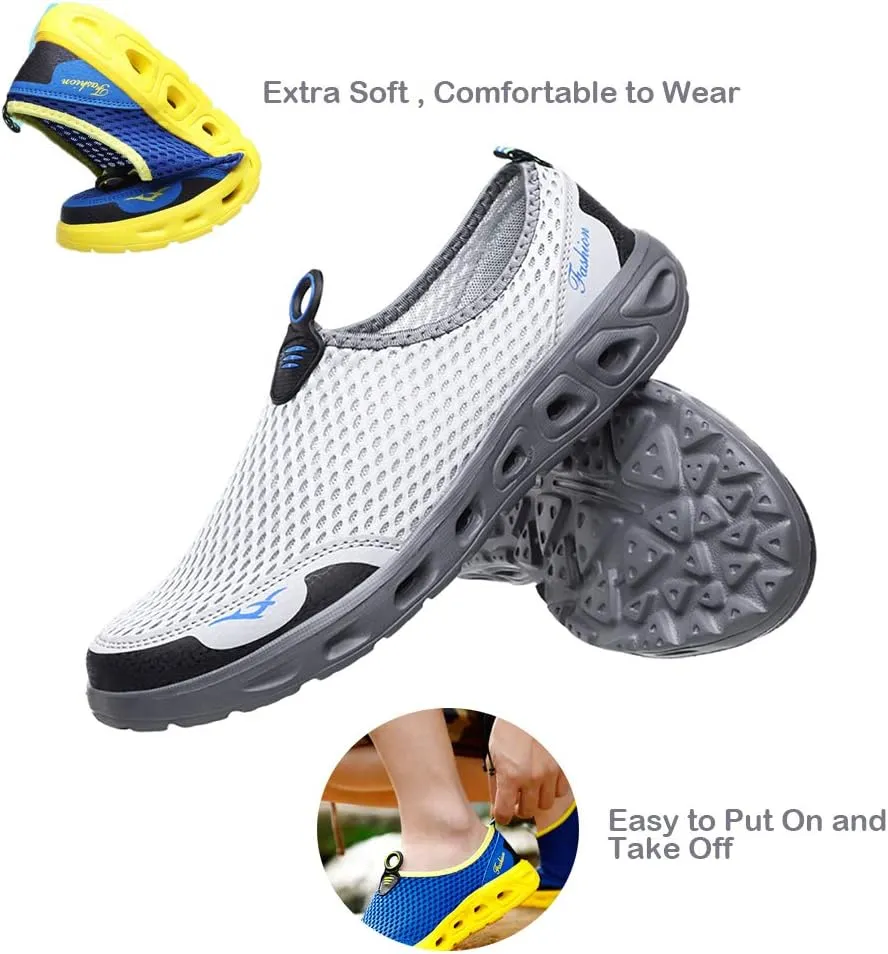 Men Women Quick Dry Water Shoes Slip-on Aqua Sport Walking Shoes