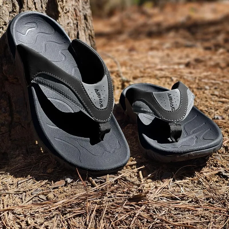 Mens Arch Support Walking Flip Flops Durable Comfort Outdoor Thong Sandals for Men Non Slip Summer Beach Sandals