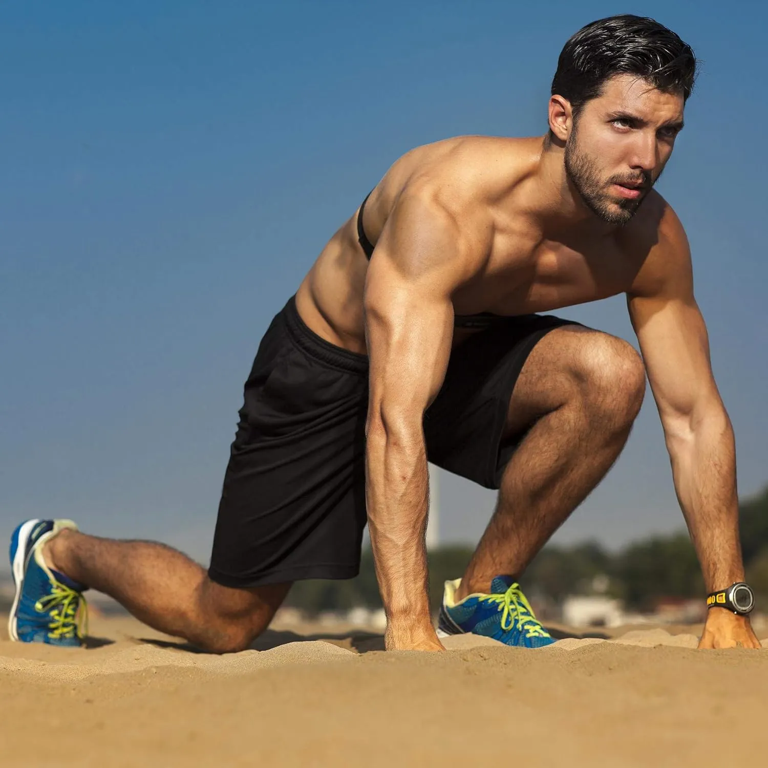Men's Athletic Shorts with Pockets and Elastic Waistband Quick Dry Activewear Workout Shorts for Men
