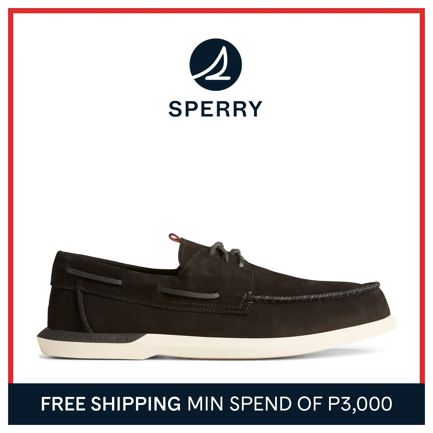 Men's Authentic Original PLUSHWAVE 2.0 Camo Boat Shoe - Black (STS24473)