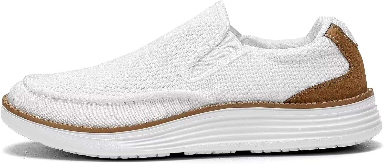 Mens Boat Shoes Casual Loafers Slip On Walking Dress Sneakers Mesh Business Oxfords Work Lightweight Soft Sole