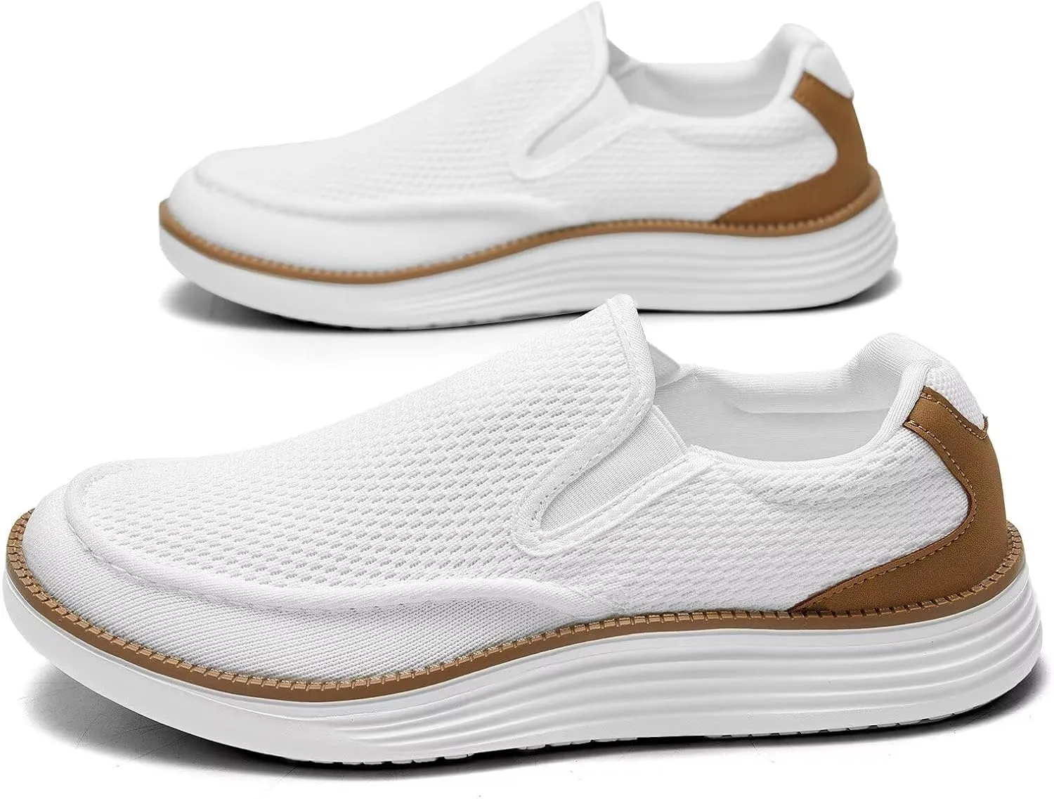 Mens Boat Shoes Casual Loafers Slip On Walking Dress Sneakers Mesh Business Oxfords Work Lightweight Soft Sole