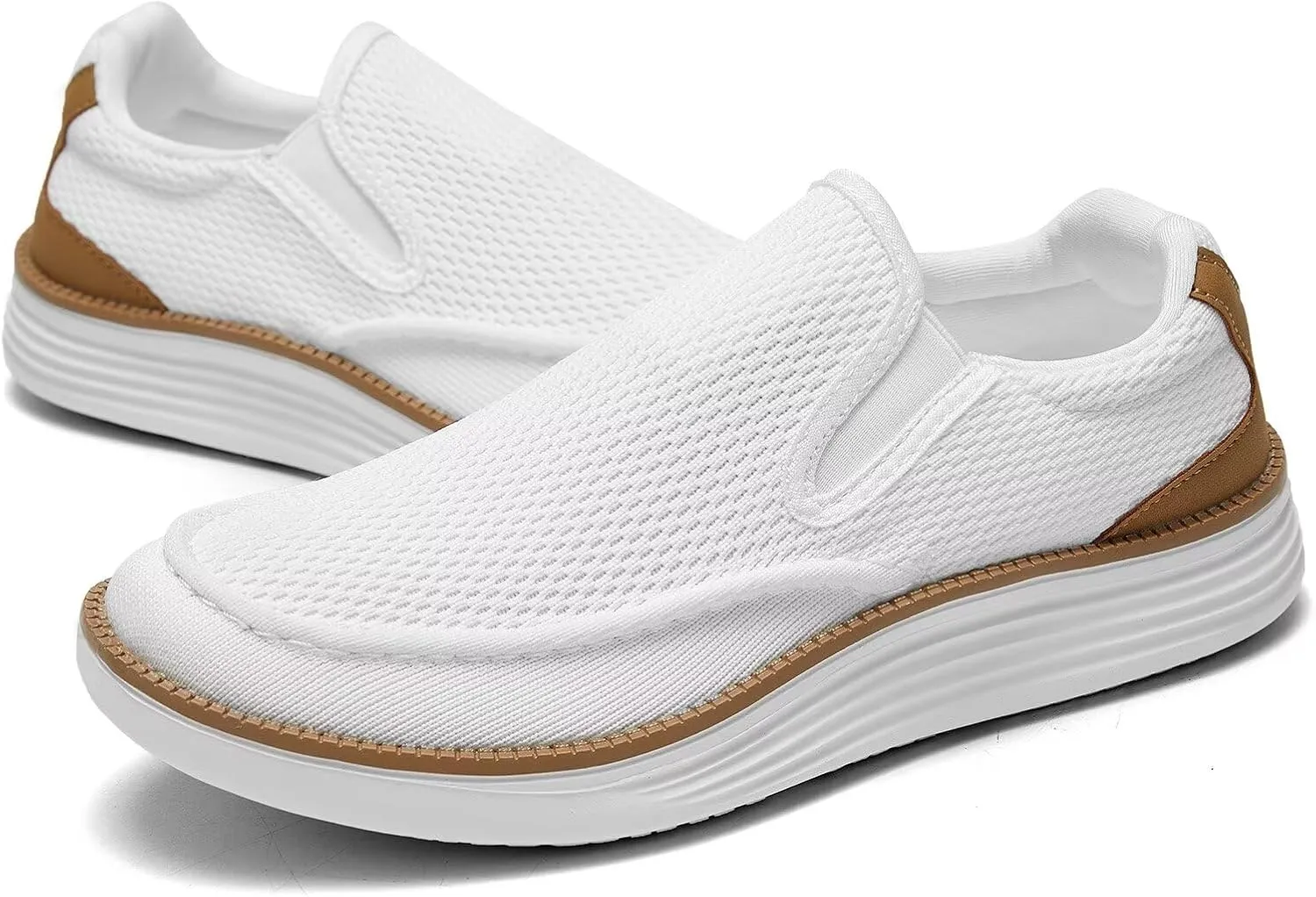 Mens Boat Shoes Casual Loafers Slip On Walking Dress Sneakers Mesh Business Oxfords Work Lightweight Soft Sole