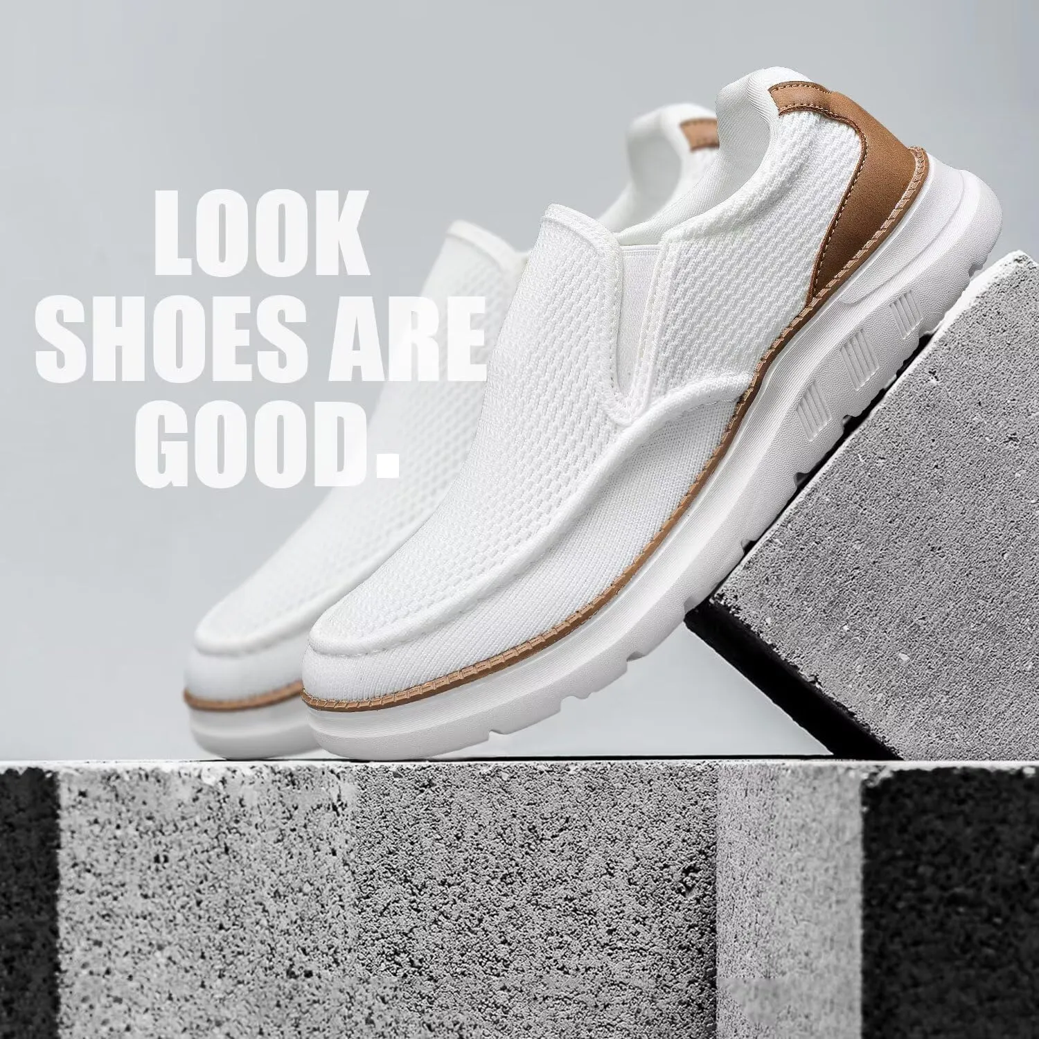 Mens Boat Shoes Casual Loafers Slip On Walking Dress Sneakers Mesh Business Oxfords Work Lightweight Soft Sole