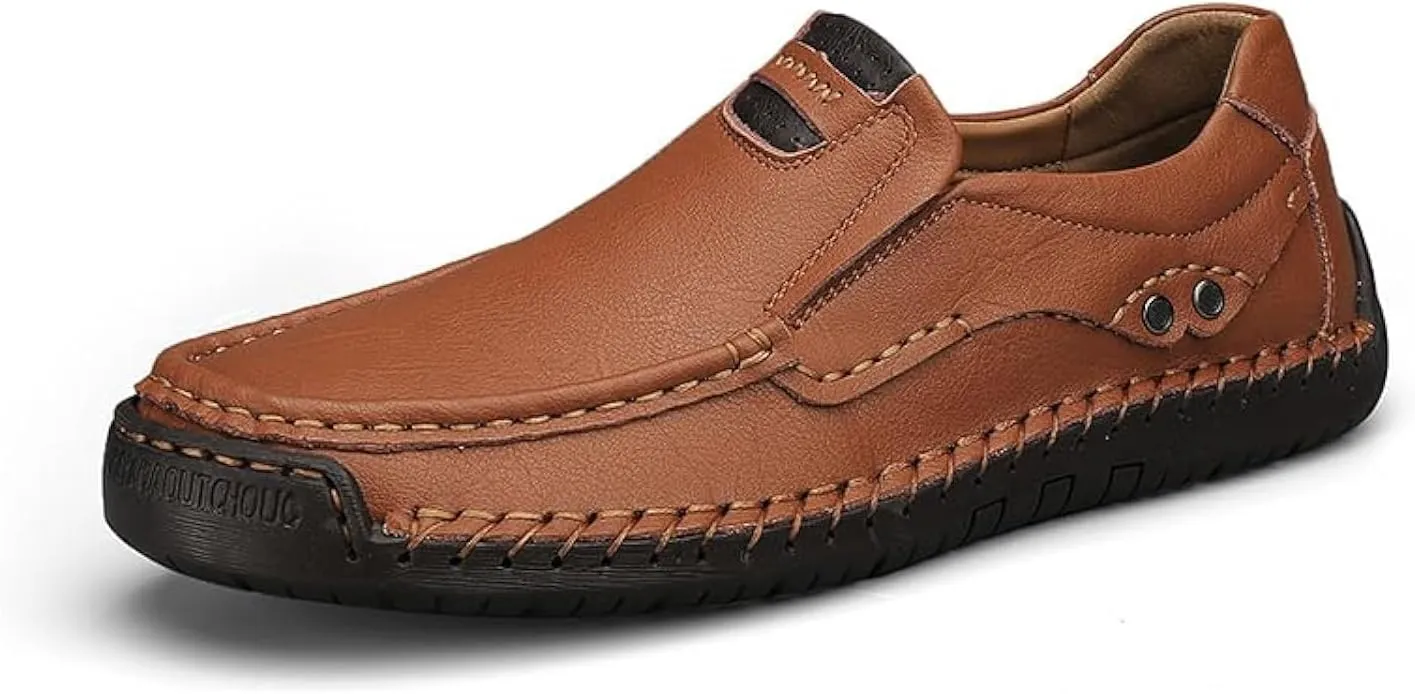 Men's Casual Leather Loafers Shoes Slip On Dress Shoes Walking Driving Moccasins