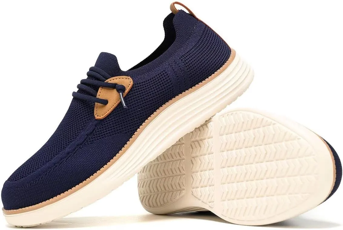 Mens Casual Loafers Shoes Slip On Fashion Walking Dress Sneakers Business Oxfords Work Lightweight Soft Sole