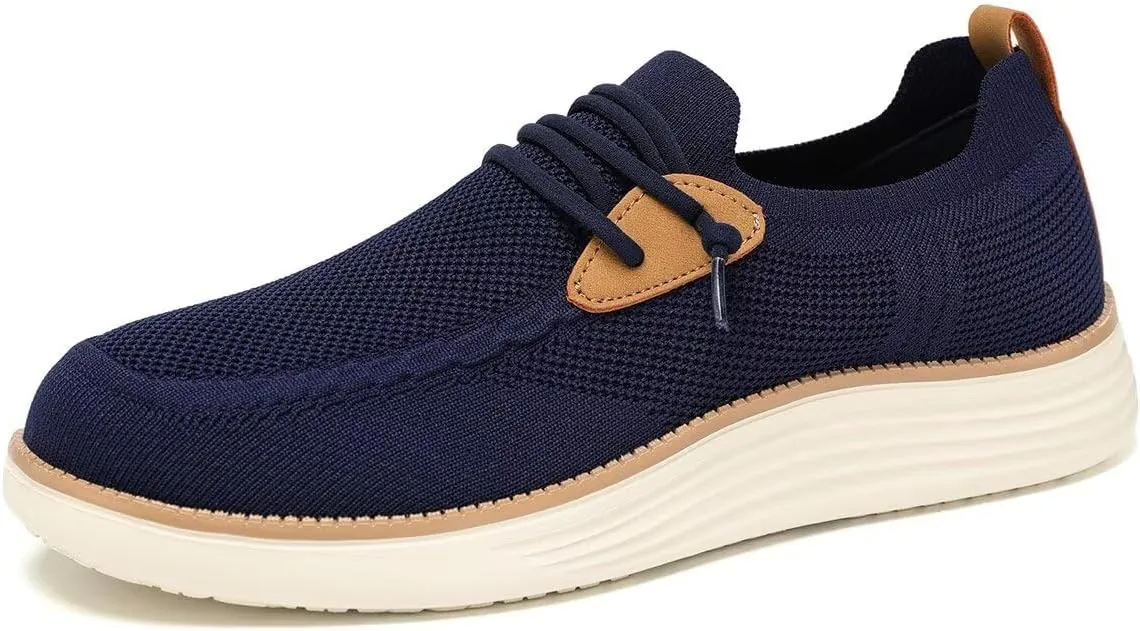 Mens Casual Loafers Shoes Slip On Fashion Walking Dress Sneakers Business Oxfords Work Lightweight Soft Sole