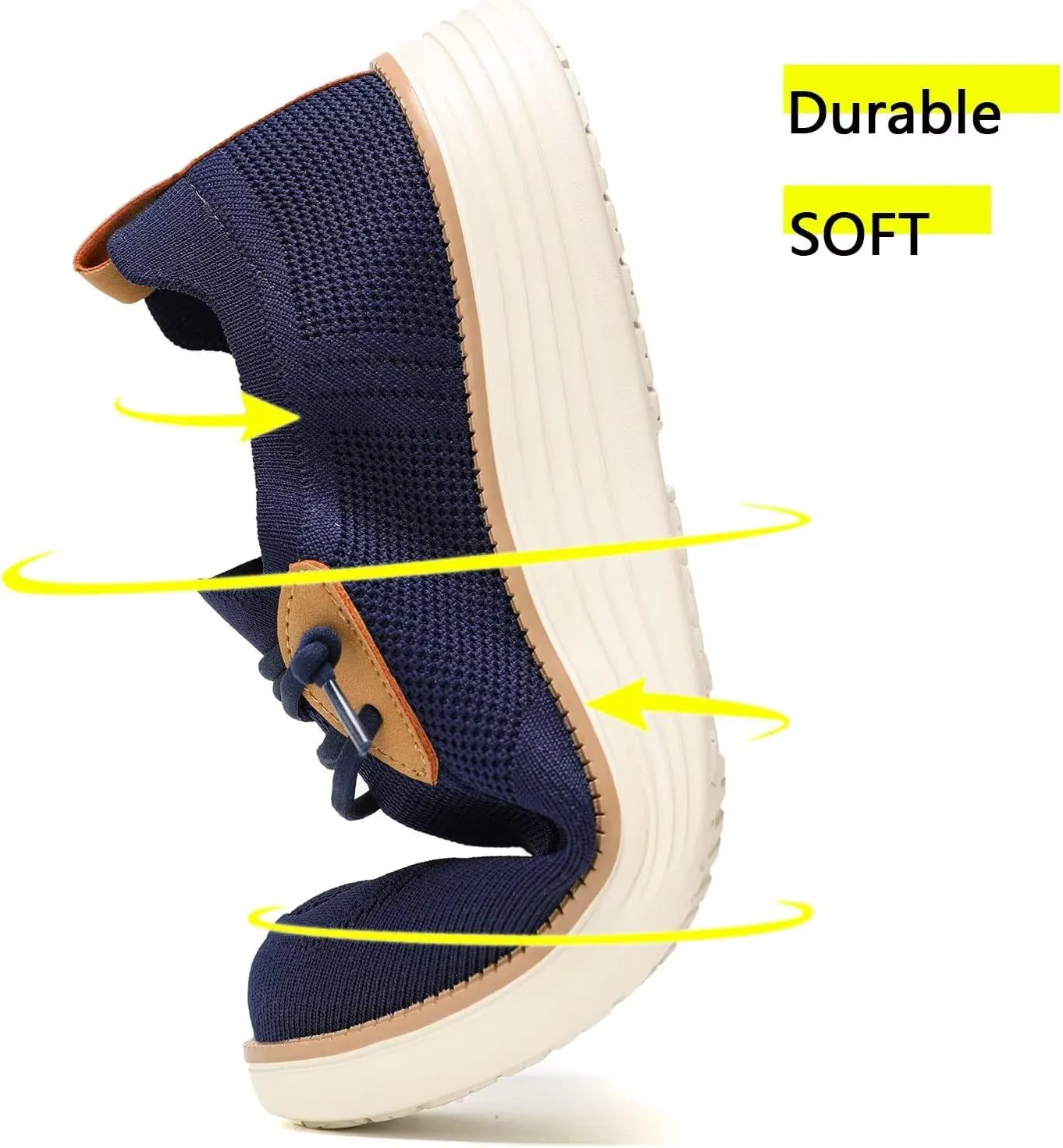 Mens Casual Loafers Shoes Slip On Fashion Walking Dress Sneakers Business Oxfords Work Lightweight Soft Sole