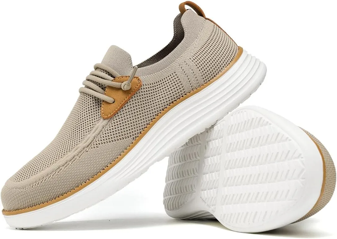 Mens Casual Loafers Shoes Slip On Walking Dress Sneakers Mesh Business Oxfords Work Lightweight Soft Sole Zapatos