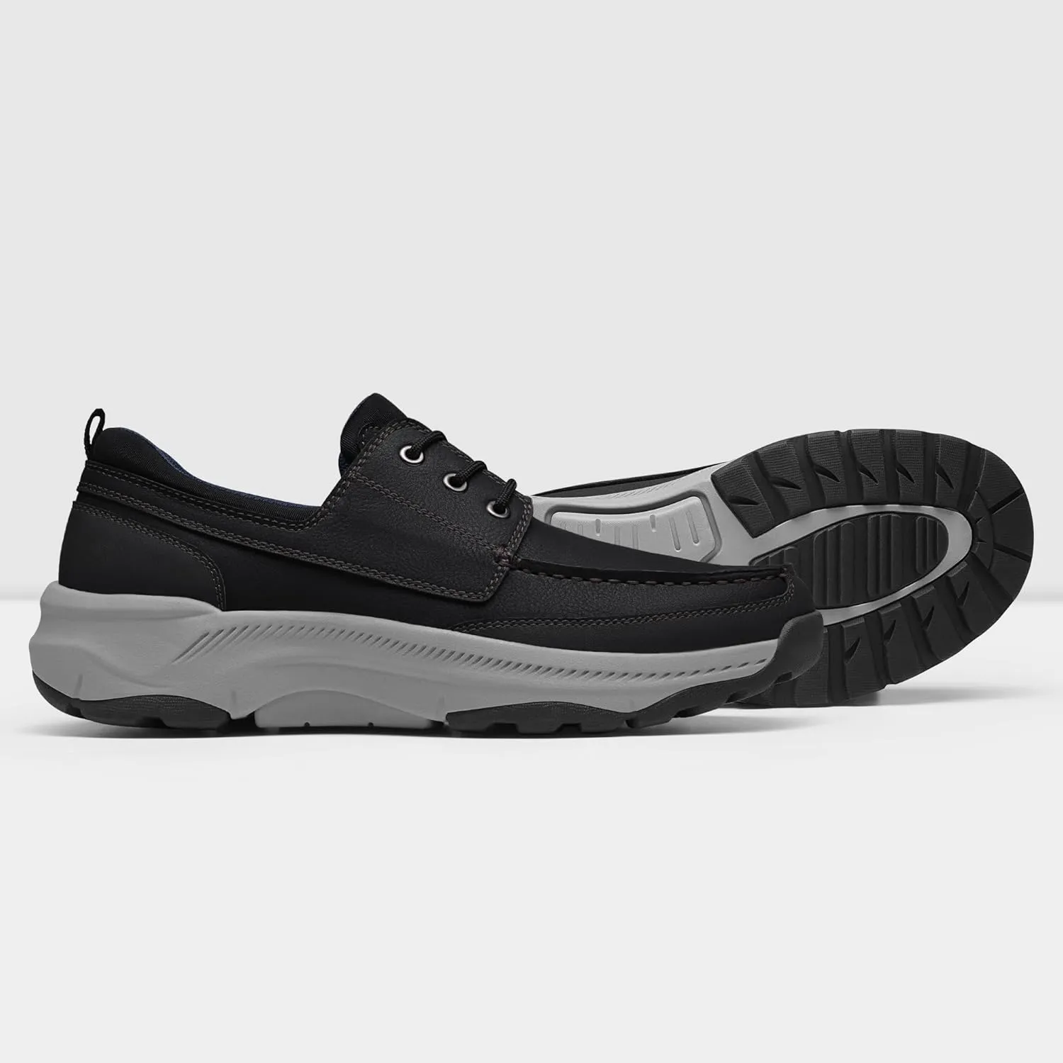 Men's Casual Walking Boat Shoes with Arch Support, Orthopedic Shoes Lightweight Non Slip Sneakers