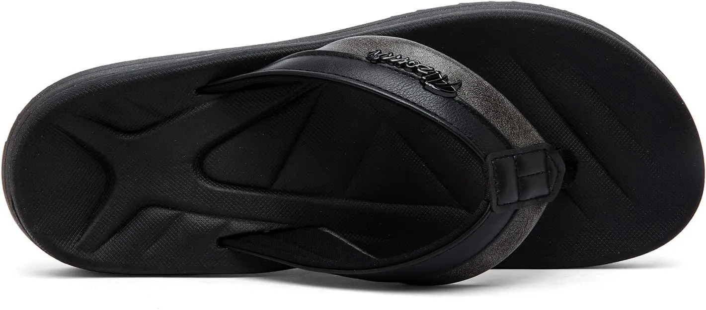 Men's Flip Flop with Arch Support Comfort Beach Thong Sandals Lightweight Non Slip Sole Durable Walking Summer Orthotic Slipppers Indoor and Outdoor