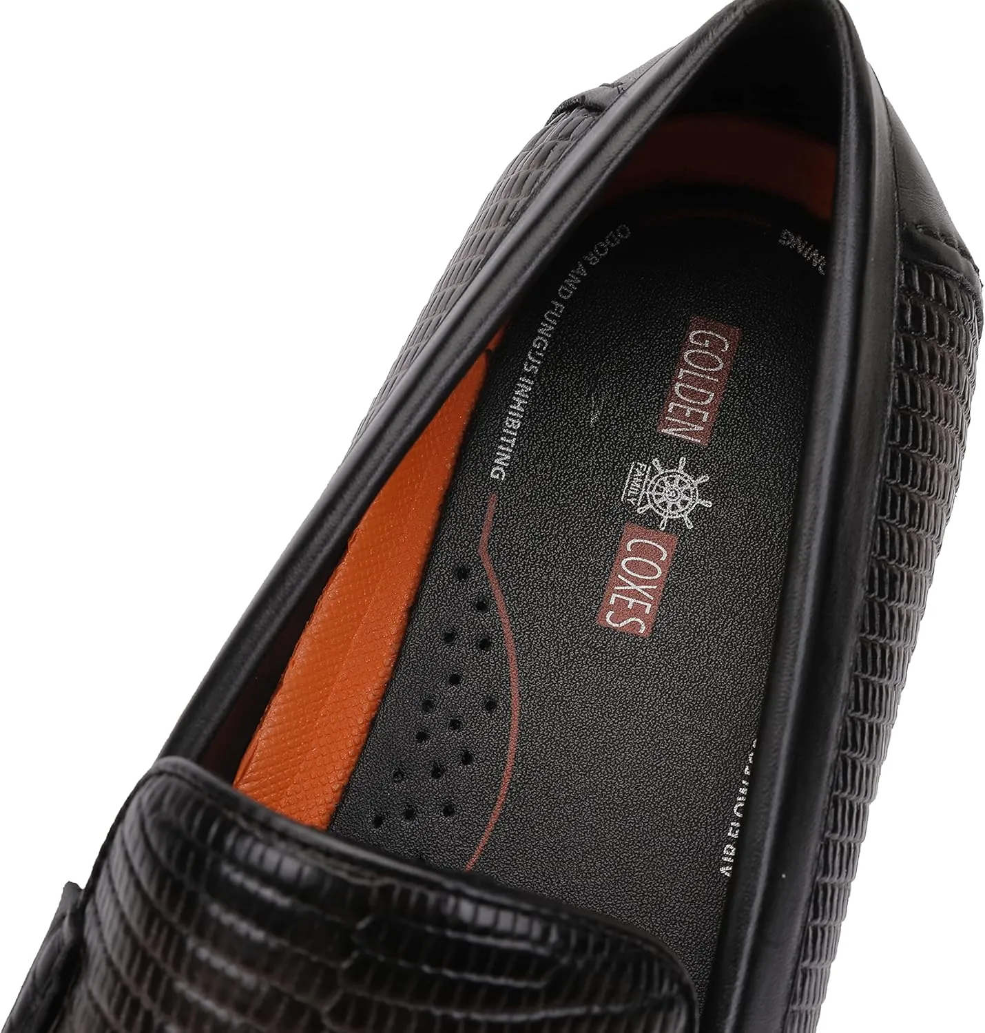 Men's Genuine Leather Loafers Crocodile Printed Slip On Soft Driving Dress Shoes