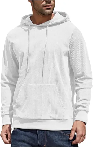 Mens Hoodies Casual Hooded Sweatshirts Training Long Sleeve Hoodie Warm Hoodies Solid Color Fall Pullover