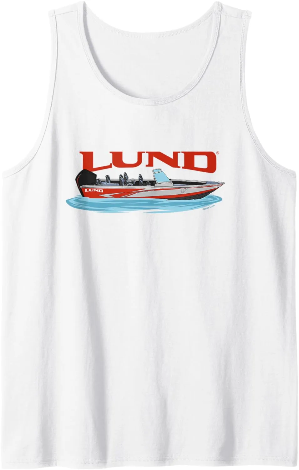 Mens Lund Red Boat Tank Top