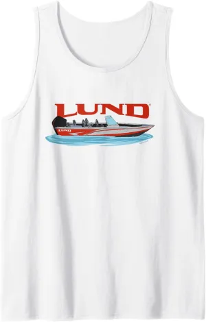 Mens Lund Red Boat Tank Top