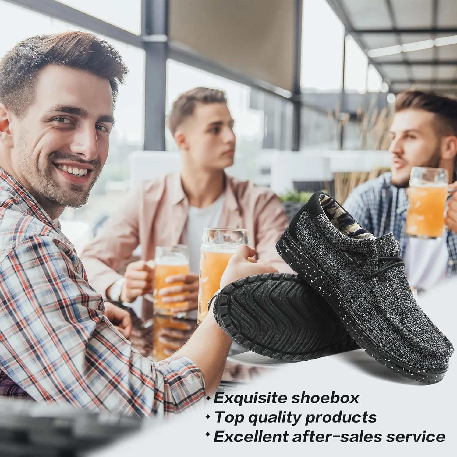 Men’s Machine Washable Slip On Lace Up Casual Loafer Breathable Travel Canvas Shoes for Men Comfortable and Stylish Summer Loafers Lightweight Walking Shoes Boat Shoe